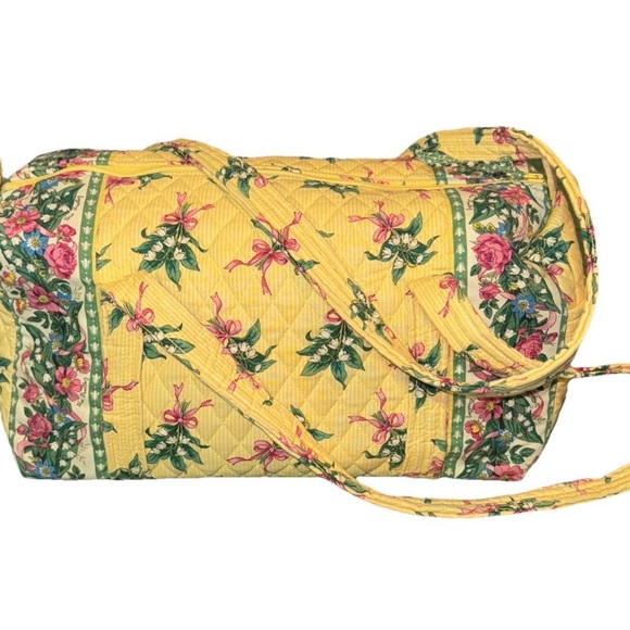 Floral Yellow Quilted Women's Bag - Picture 7 of 8